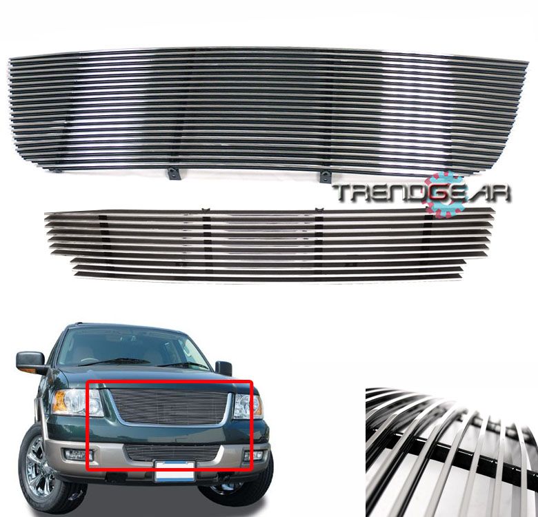 03 06 FORD EXPEDITION SUV 4DR V8 FRONT UPPER +BUMPER BILLET GRILLE