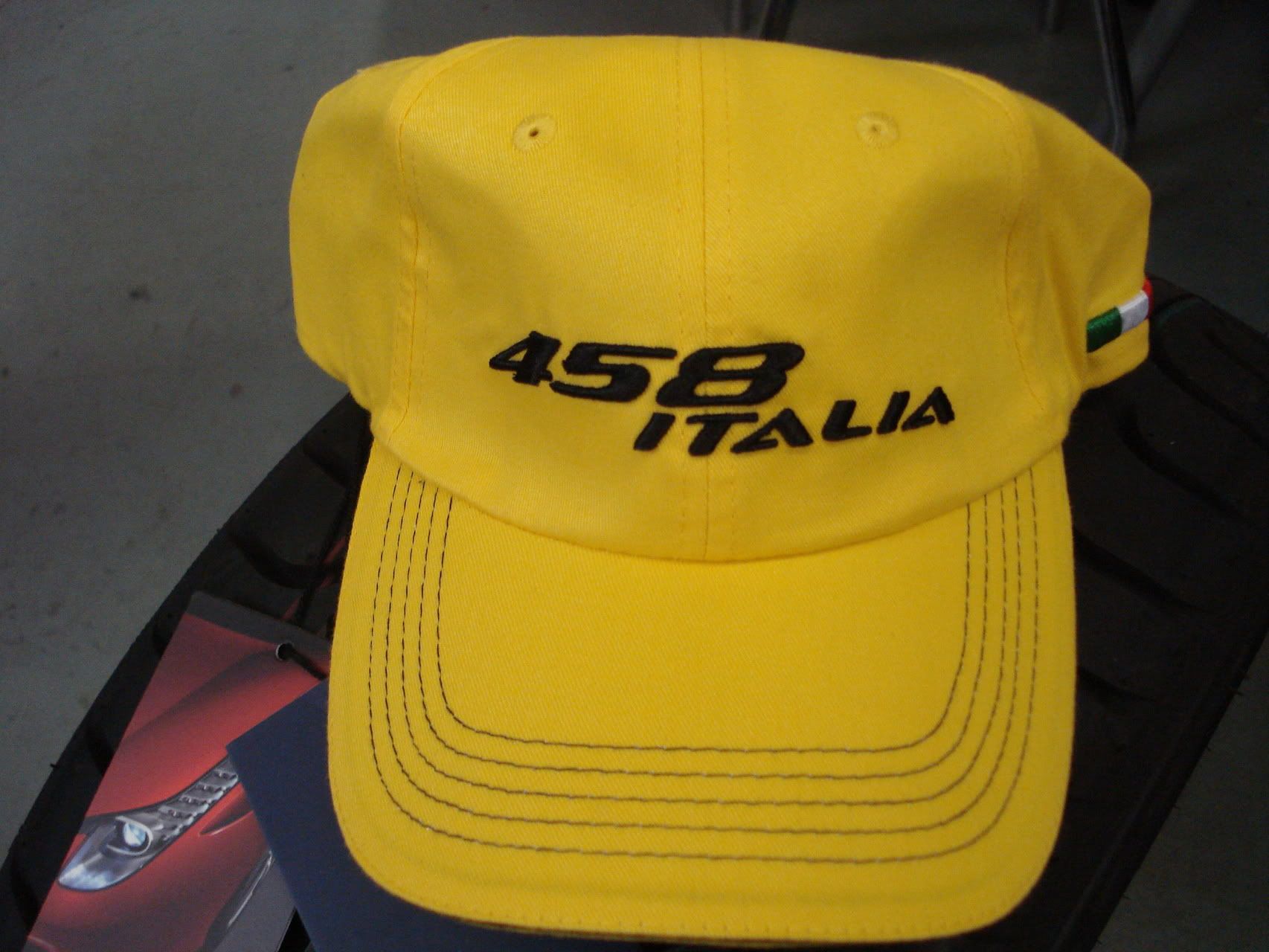  this is an offical 458 italia yellow cap