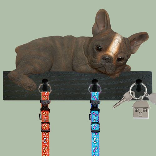 French Bulldog Brindle Dog Leash and Key Holder