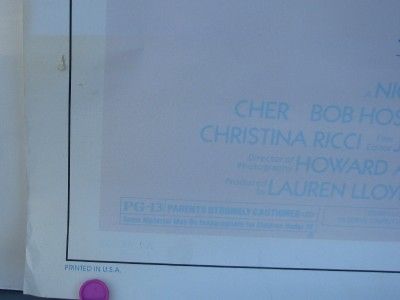 Mermaids Cher Original 1sh Movie Poster