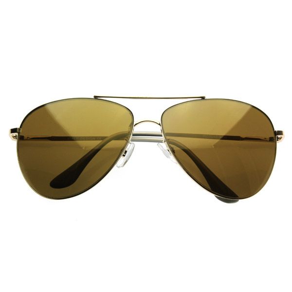 Full Mirrored Lens Curved Teardrop Metal Wire Frame Aviator Sunglasses