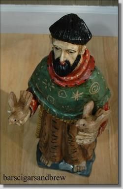 St Saint Francis Statue Catholic Christian Animal Old Wood Look