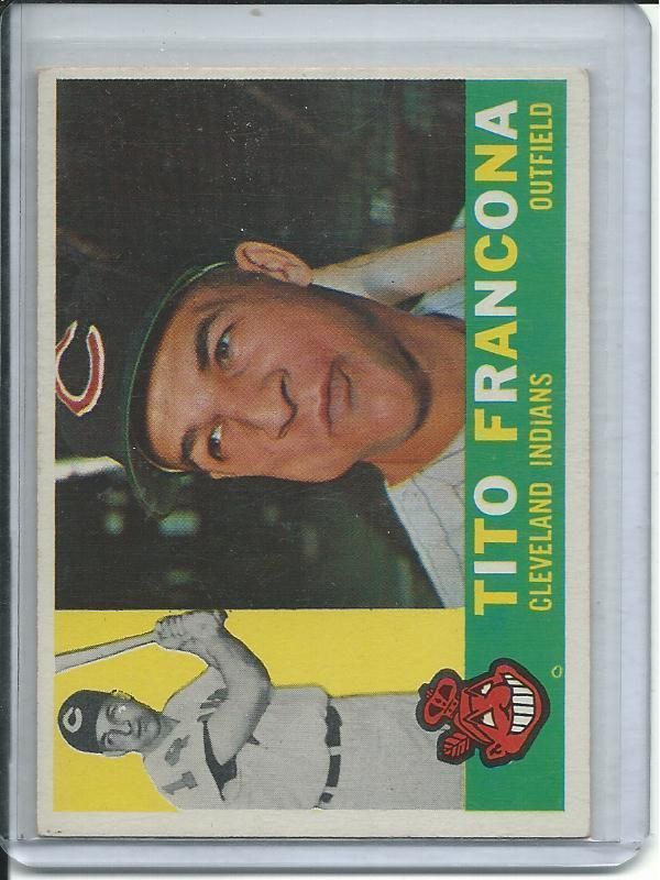 1960 Topps Baseball 30 Tito Francona Cleveland Indians