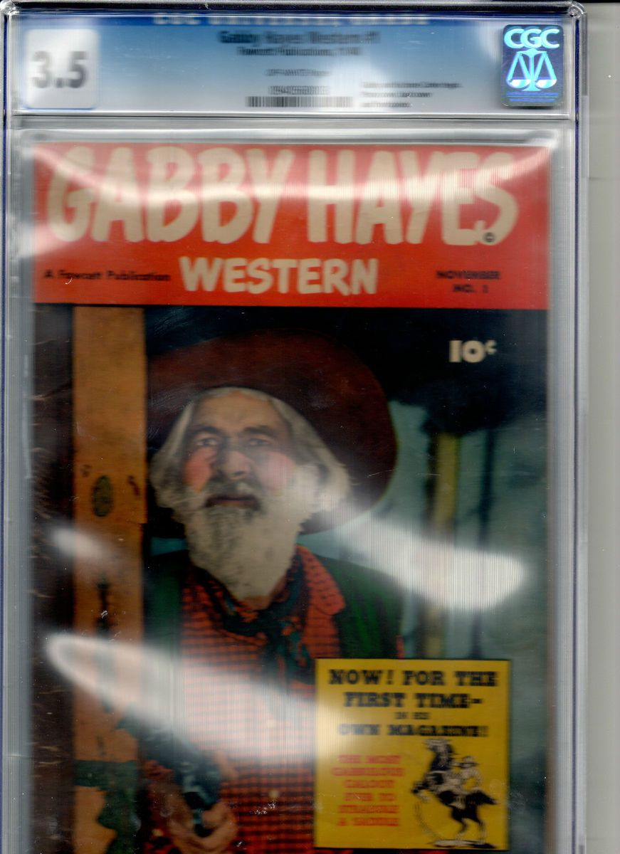 Gabby Hayes Western 1 CGC 3 5 Fawcett Comics Nov 1948 Blue Label Photo