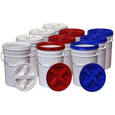 Emergency Food Storage Pail Buckets Gama Lids 10 PK