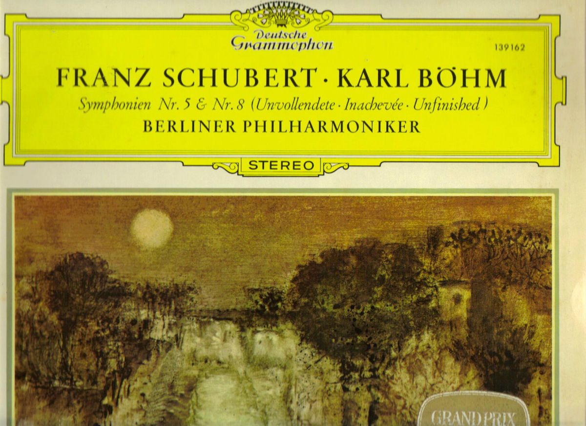 Franz Schubert Symphonien NR 5 NR 8 Karl Bohm Dir Berliner Phil LP