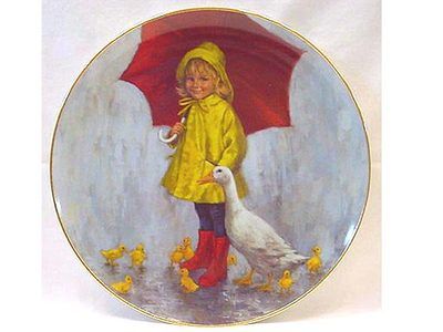  McClelland 1st Ltd Ed Collector Plate RAINY DAY FUN World of Children