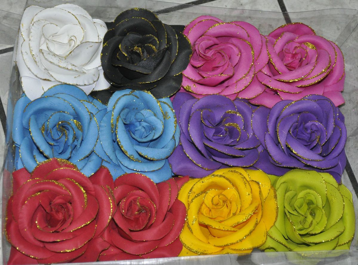 Large 6 Silk Garden Rose Flower Bridal Clips Hair Pin Clips