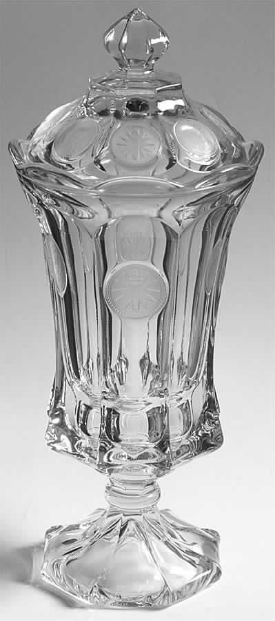 manufacturer fostoria pattern coin glass clear piece footed urn with