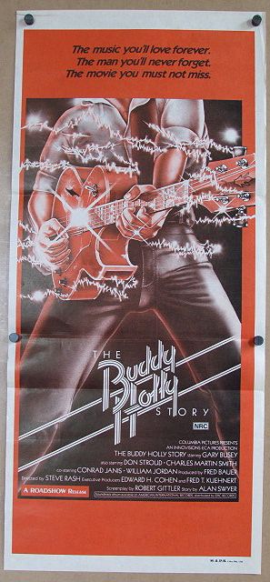  Original Buddy Holly Story 1978 Poster Gary Busey Guitar Music