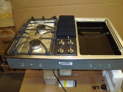 ge profile 30 inch gas downdraft cooktop pgp990senss