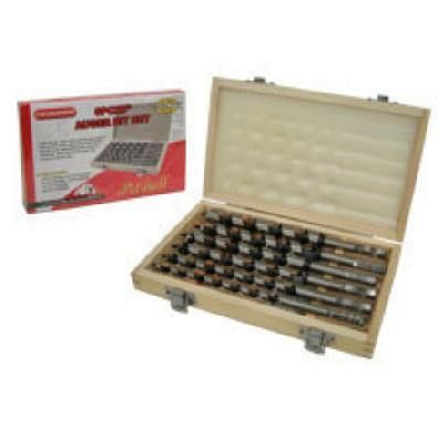 6pc 9 Auger Bit Set Wood Drill Bits w Wooden Case