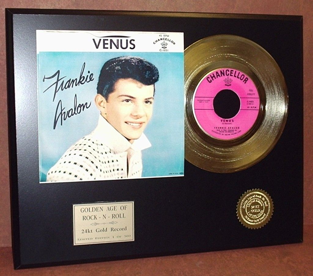Frankie Avalon Gold 45 Record Limited Edtion Display