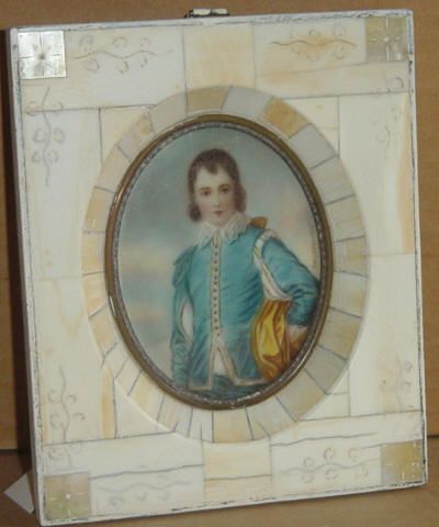 STUNNING PORTRAIT MINIATURE BLUE BOY GAINSBOROUGH