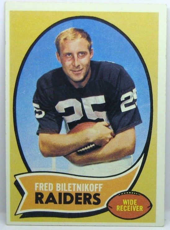 1970 Topps Oakland Raiders HOF Fred Biletnikoff 85