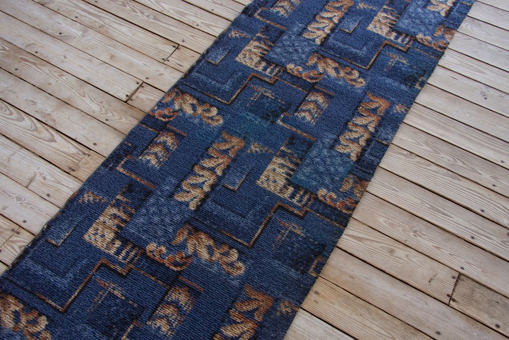  ANTIQUE ART DECO GEOMETRIC PTRN WOOL AXMINSTER RUG RUNNER 1924 1929