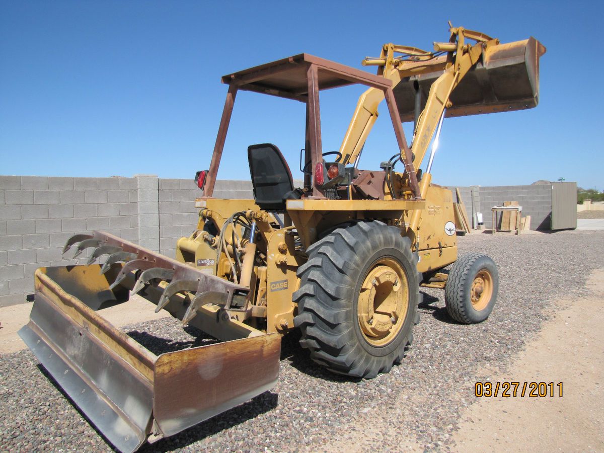 Case 480 FLL Skip Loader w 81 Gannon Box Scraper