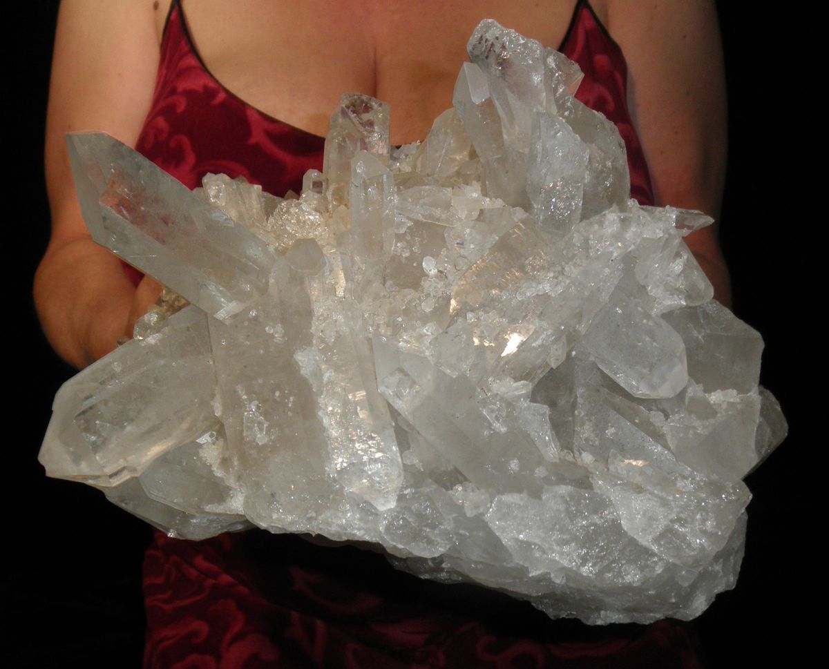 BIG** 12 LB. CLEAR QUARTZ CRYSTAL CLUSTER Reiki Healing Tool