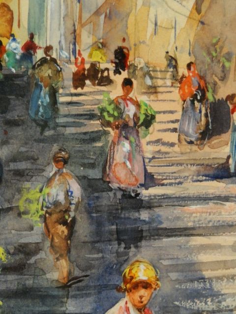 Fulvio Tessitore de Fulvis Italian Artist Impressionist Market w C