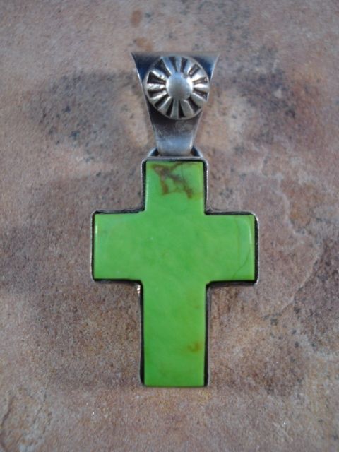 Gary Sanchez Navajo Gaspitite Cross Pendant