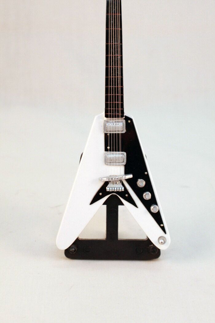 Korina Flying V Epiphone Gibson Mini Guitar Electric White