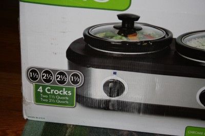 never used tru 4 crock buffet slow cooker serving spoons