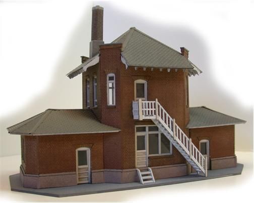 PRR MG Horseshoe Curve Interlocking Tower NS Laser Wood Kit HO Scale