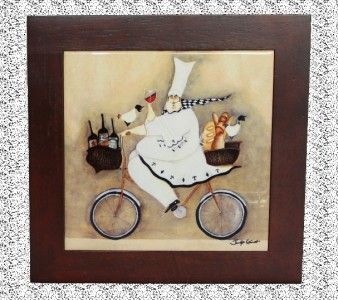 jennifer garant wood tile bicycle chef plaquetrivet nib