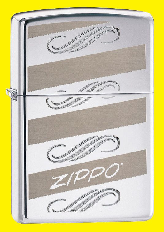 Zippo Lighter Windswept High Polish Chrome