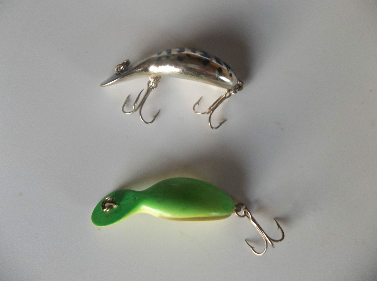 Set of Two Vintage Heddon Clatter Tad Crankbaits VG EX Condition