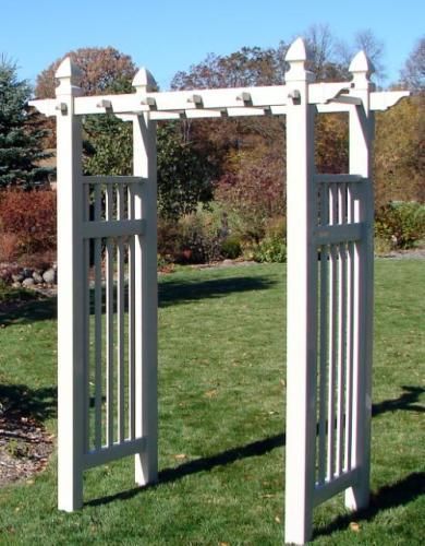 New Vineyard Garden Vinyl Outdoor Wedding Arbor White