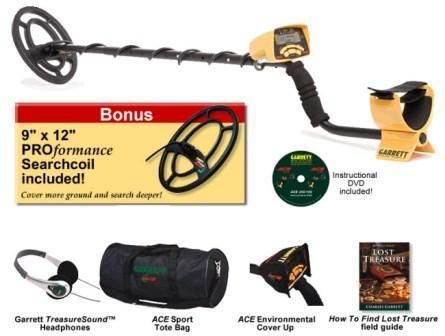 GARRETT ACE 250 SPORTS PACK Metal Detector 5 BONUS ITEMS 2012 SHIPS