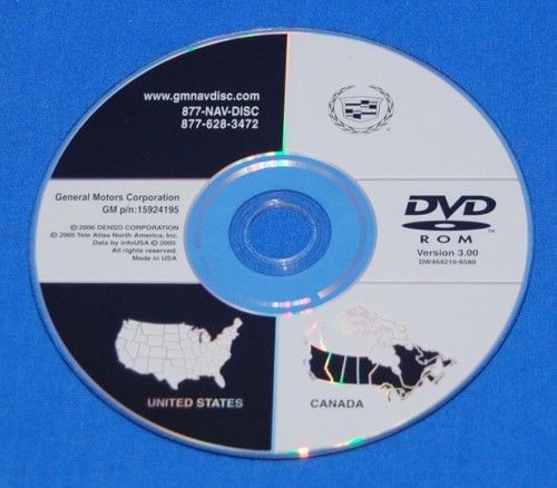 2005 2009 GM Navigation DVD Ver 3 00 US CA 15924195