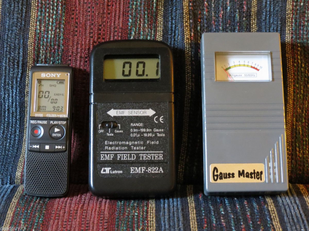 pc Ghost Hunting starter kit. EMF 822a, Gauss Master, and Sony ICD