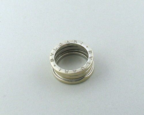 Estate Bvlgari B Zero 18K White Gold Band Ring Size 52