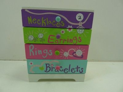 Little Girls Pink Purple Jewelry Box with Drawers Childrens Toys