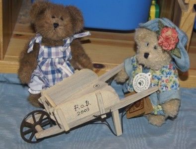 Lot Boyds Bears Fob Allison Rose Bearyweather w Wheelbarrow Sugar