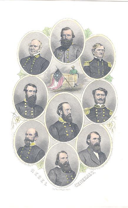  generals 1866 engrave jeb stuart jackson 9 confederate generals