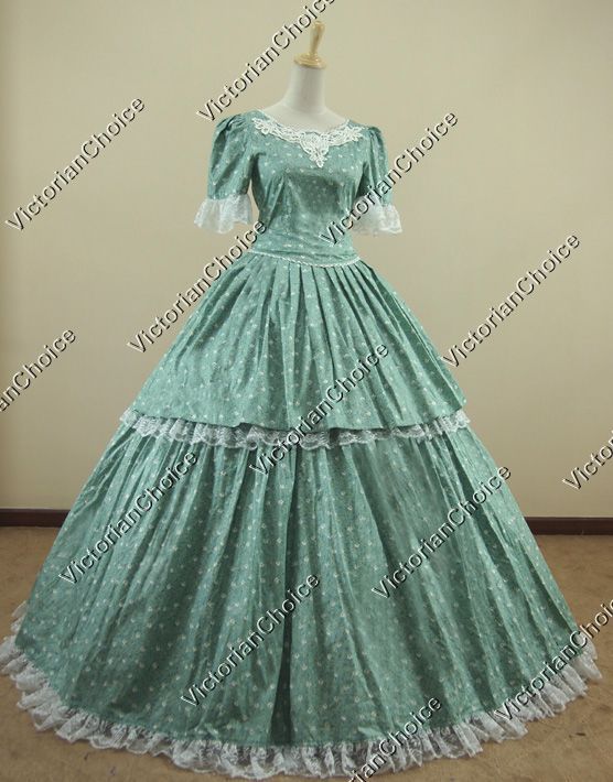 Civil War Southern Belle Ball Gown Dress Reenactment 168 S