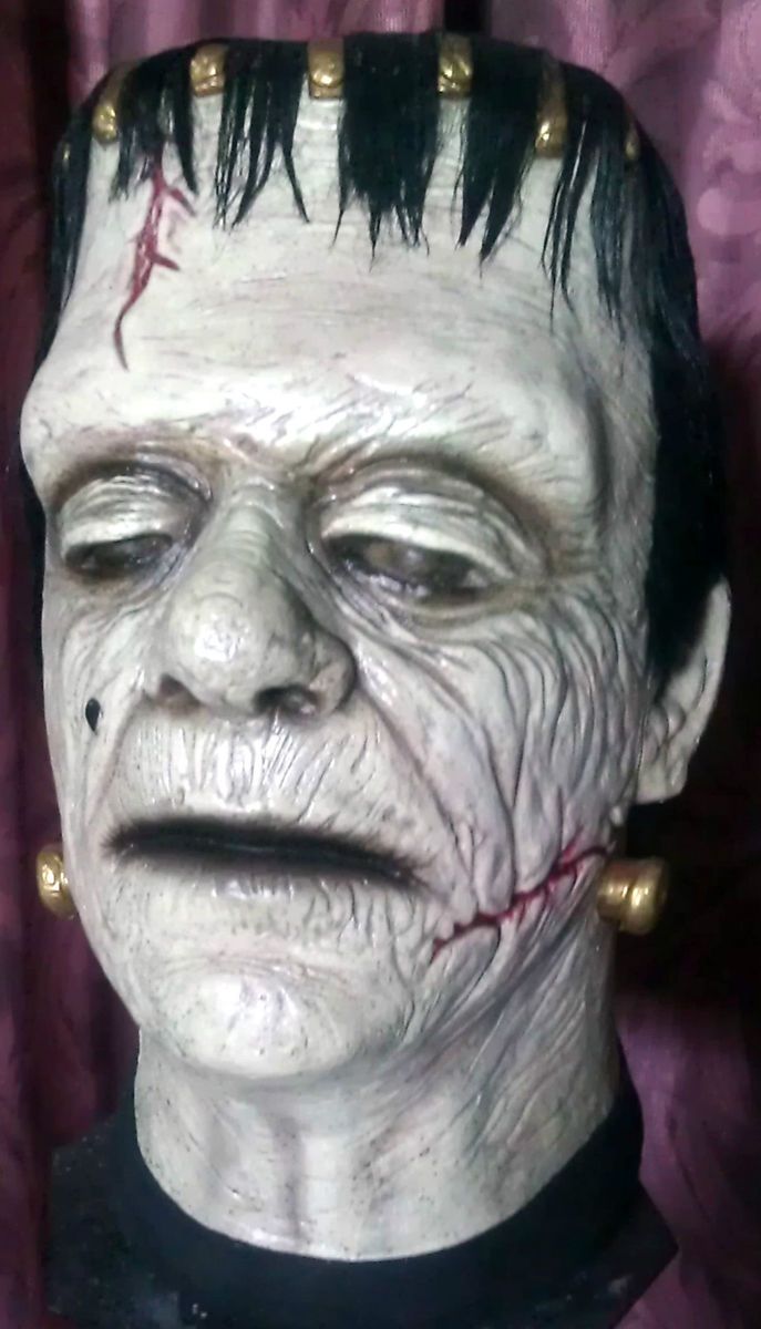 Custom Finished Glenn Strange FRANKENSTEIN Display Head/Mask   Famous