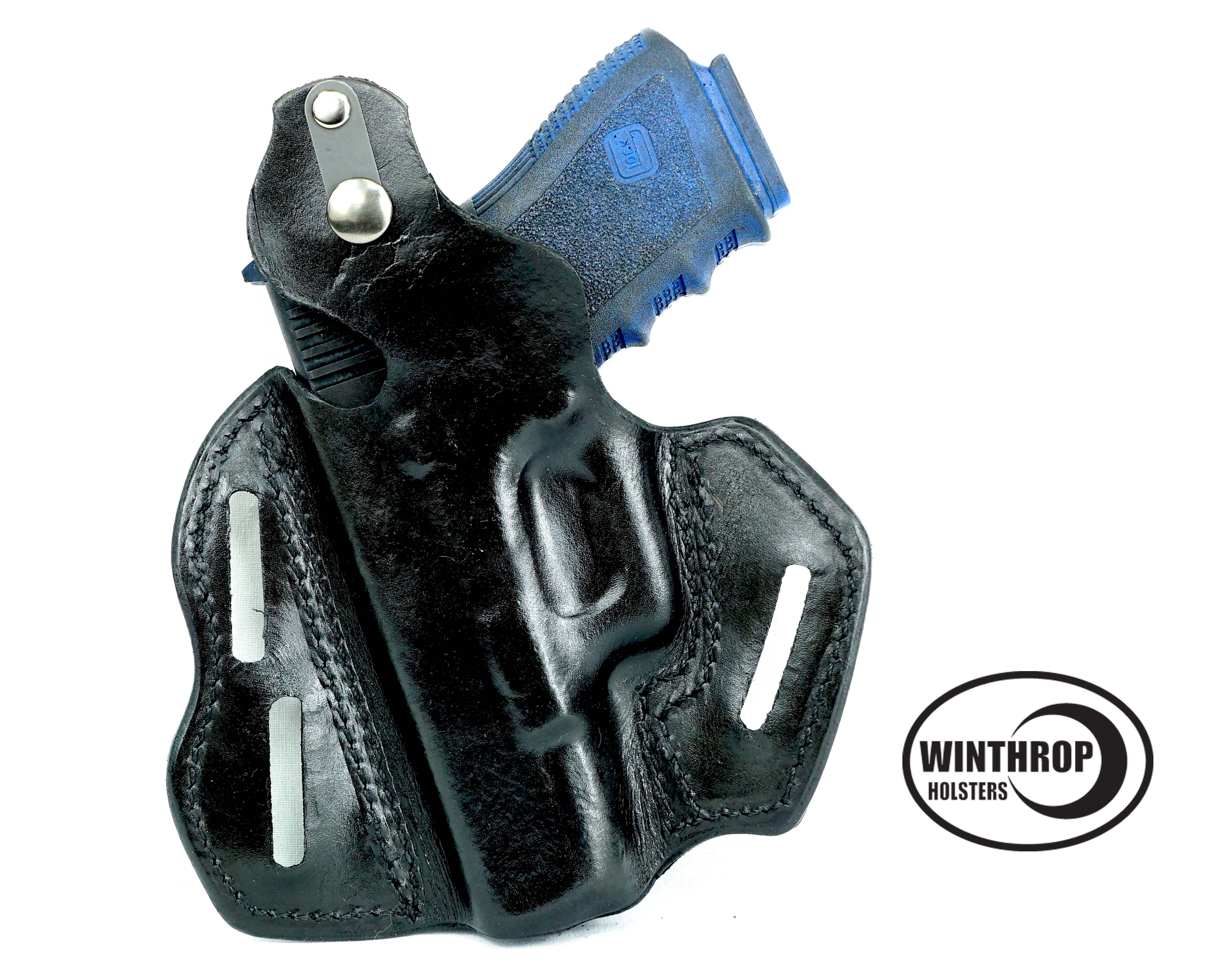 Glock 23 OWB 3 Slot Holster Black