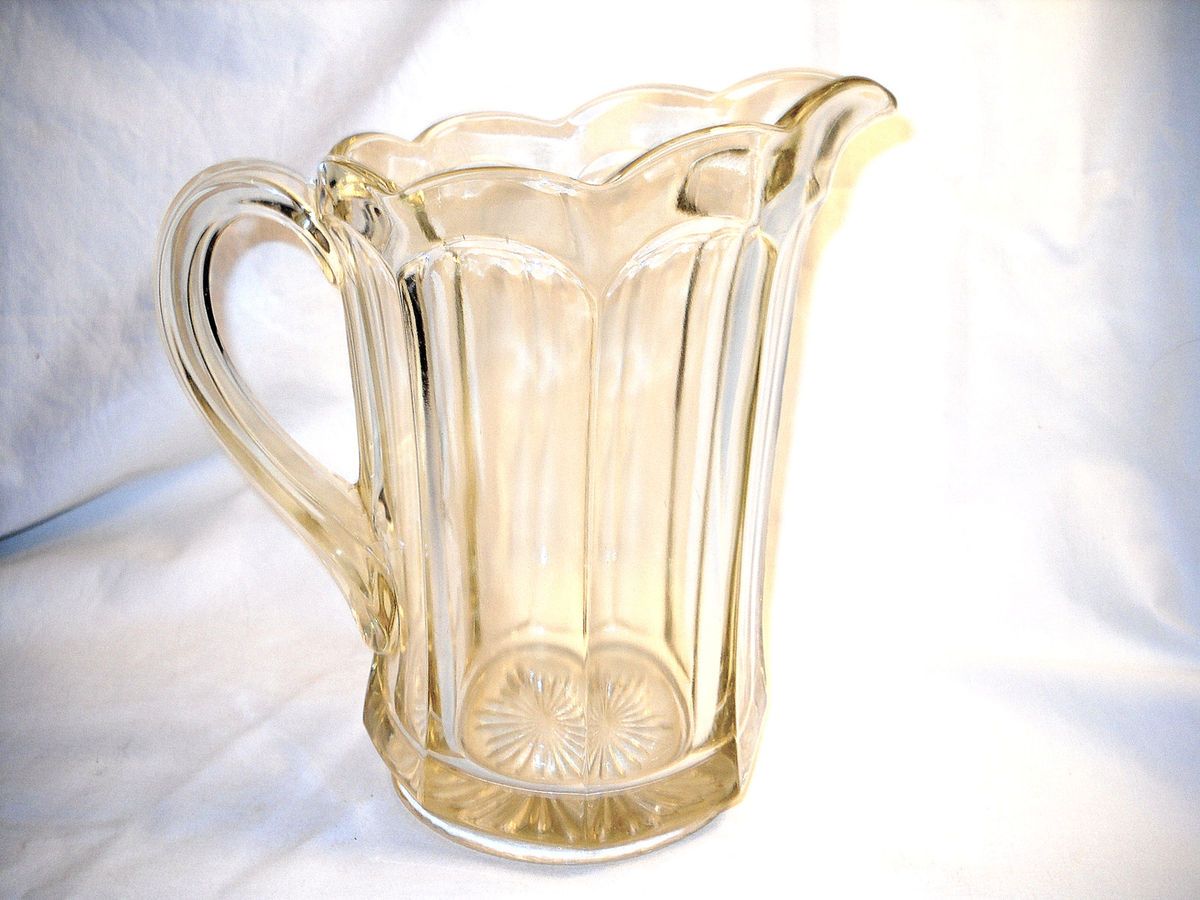 EAPG Panel Pitcher Antique Water Pitcher Early American Pattern Glass