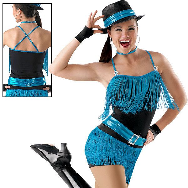 New Giddy Up Blue Black Dance Jazz Pageant Western Wear Competition