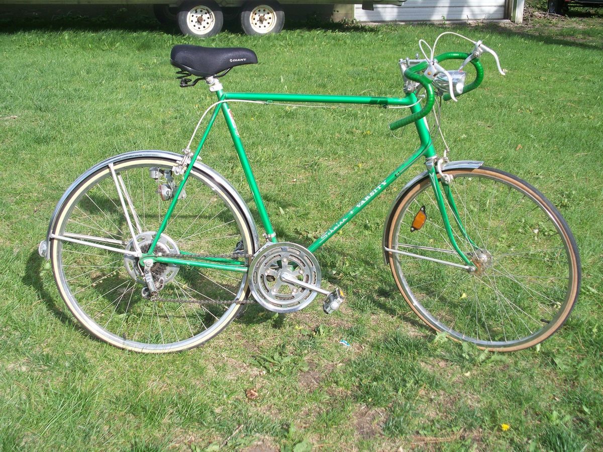 Vintage Mens Green Schwinn Varsity Road Bike Nice Shape