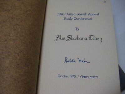 Signed Golda Meir My Life 1975 First American Edition Israeli Prime