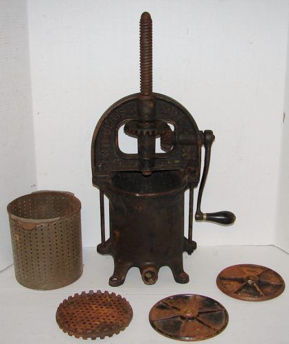 Antique Enterprise 4qt Cast Iron Sausage Stuffer Fruit Press Juicer