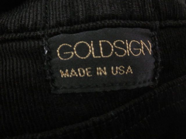 on GOLDSIGN Black Corduroy Straight Leg Pants Size 31. These Goldsign