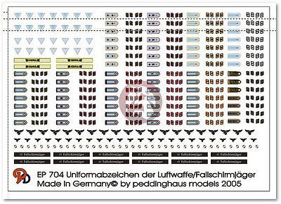 Peddinghaus 1/35 Uniform Insignia for Luftwaffe, AA Troops