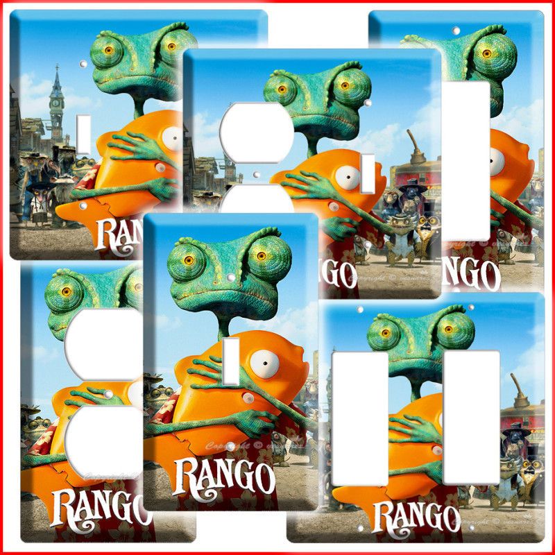 rango chameleon movie cartoon light switch outlet plate more options