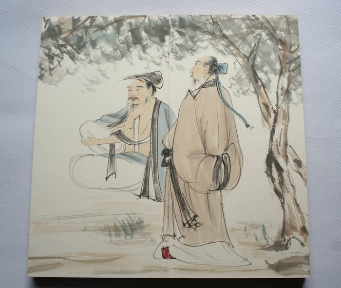 J445 Chinese Painting Album of Portrait by Zhang Daqian